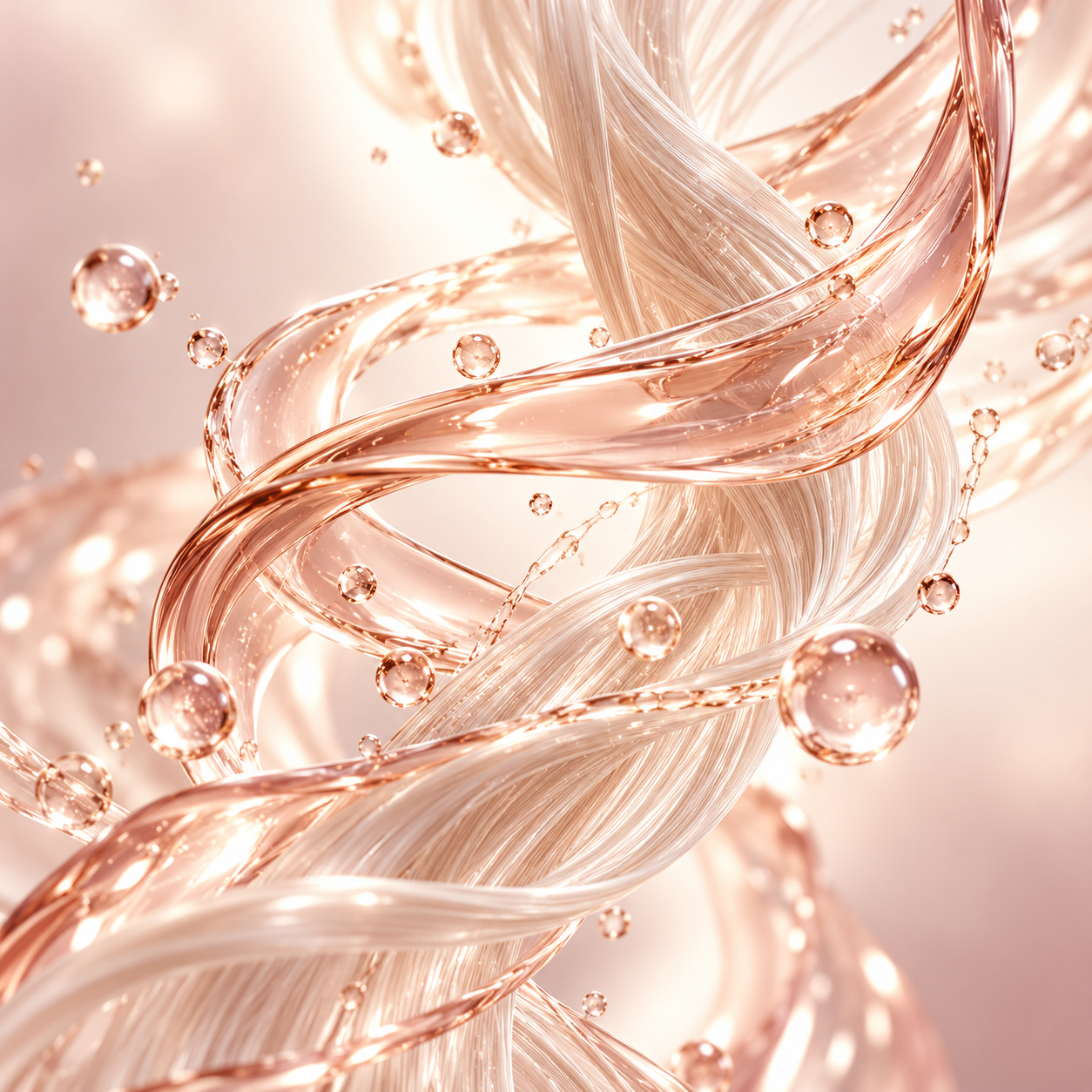 Silky strands representing the peptide complex in CPO serum